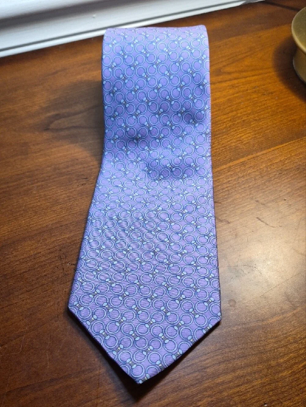 Brooks Brothers Lavender Purple Circles Silk Tie